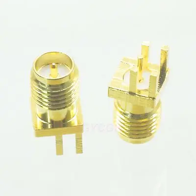 DHL/EMS 100 шт разъем RP* SMA Гнездовой разъем припой 1,6 мм PCB клип edge mount прямой F-h2