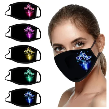 

5PC Adult Women Butterfly Washable Mask Breathable Mouth Face Mask Washable Reusable Dustproof Mouth Cap mascarilla reutilizable