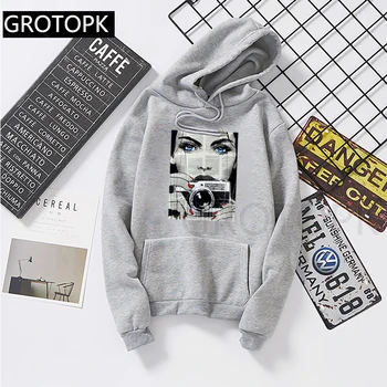 

Aesthetic Words Print Face Hoodies for Women High Fashion autumn White Hoodie Harajuku Graphic sportsuit Top Female Oversize