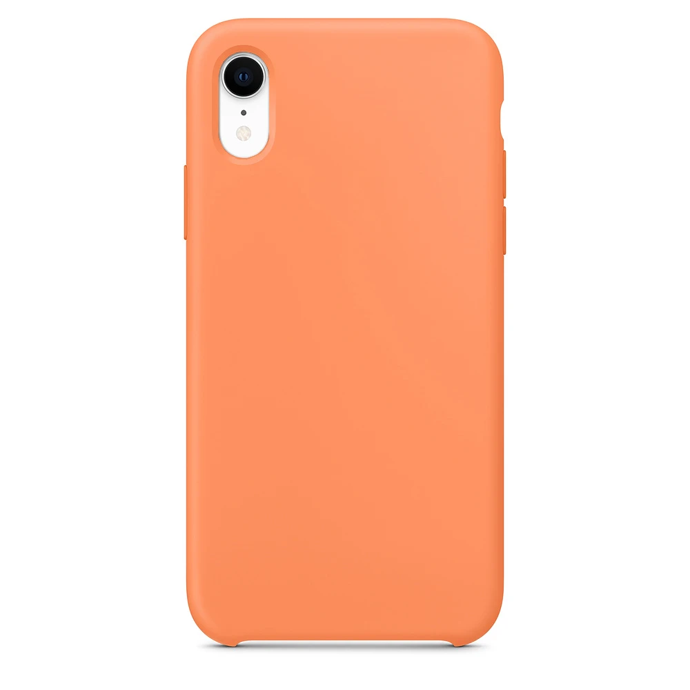 Papaya Роскошный официальный силиконовый чехол для телефона с логотипом для Apple iPhone 7 8 6 s 6S Plus чехол для iPhone XR X XS 11 Pro Max получехол iPhone 6Plus 6sPlus 7Plus 8Plus XSMAX 11ProMax 11Pro LOGO - Цвет: Papaya