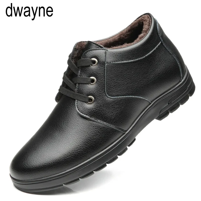 

Men Winter Snow Boots with Warm Fur Retro Cushioning Casual Genuine Leather Soft Cowhide Business Man Shoes Male Botas 789