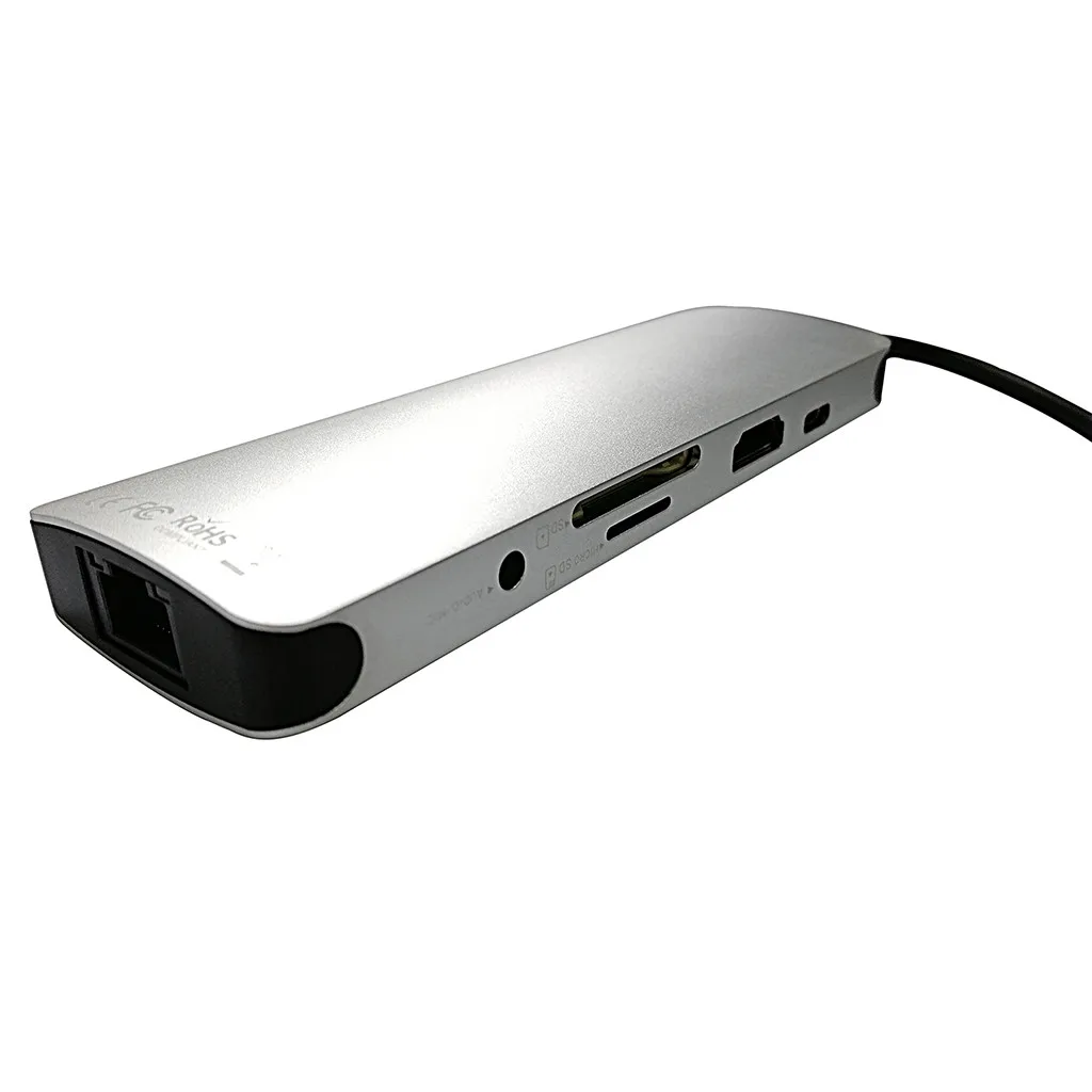 Ouhaobin 9 в 1 type-C концентратор USB адаптер type C к HDMI/RJ45/Pd концентратор адаптер Многофункциональный USB для windows10/8/7