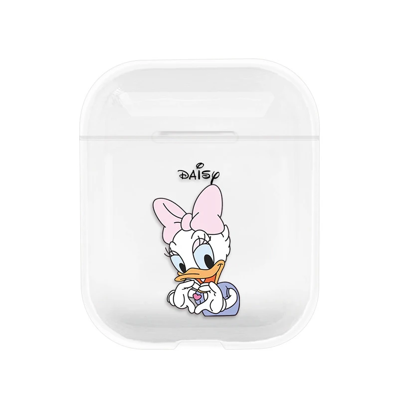 Donald Duck 2 Для Apple Airpods чехол с мультяшным Пикачу прозрачный беспроводной Bluetooth наушники защитный чехол для Airpod 2 Наушники Аксессуары - Цвет: Donald Duck 2