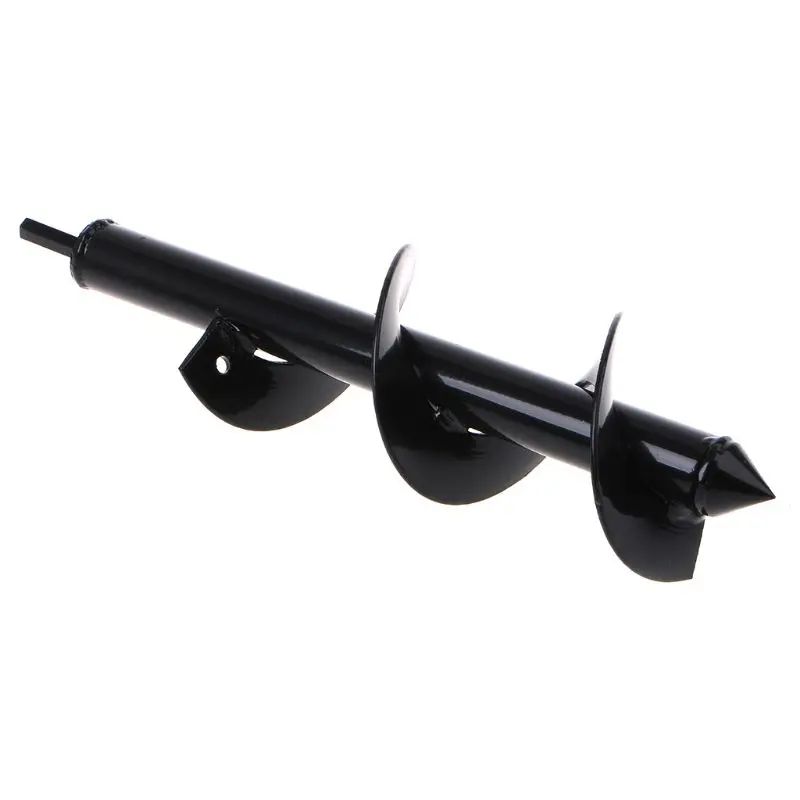 OOTDTY 1pc Black Home Yard Garden Digging Holes Drill Bit Flower Plant Farm Planting Auger Digger Twist Spiral Bit Tools