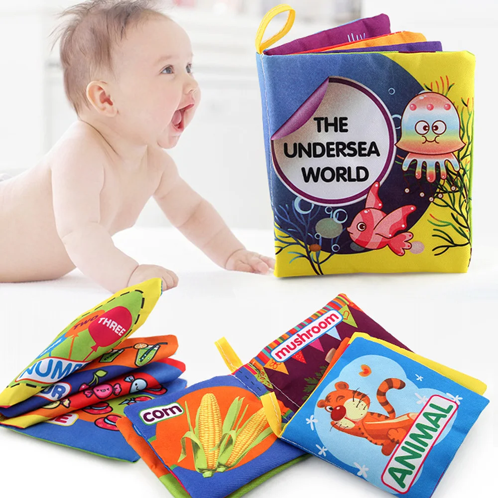 Детская книга из ткани для детей интеллект Обучающие Игрушки для раннего развития книга детская игрушка подарок