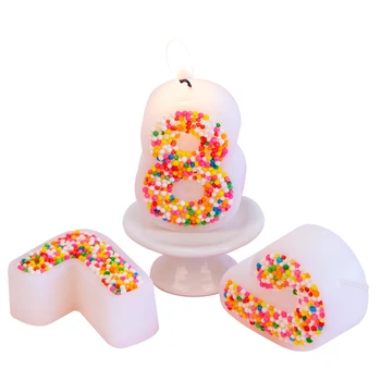 

Creative Candle Smokeless Childrens Birthday Cake Candy Number Candle Dinning Table Party Decoration Velas Party Supplies EB50LZ