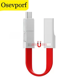 Cable de sincronización de datos Universal PD 4 en 1 OTG tipo c Android Micro para iPhone 13 12 Huawei P50 Xiaomi llavero, Cable magnético de carga