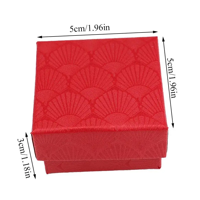 Квадратная Сумка из органзы коробка для хранения ювелирных изделий Органайзер обручальное кольцо для сережек ожерелье коробка серьги карты - Цвет: red