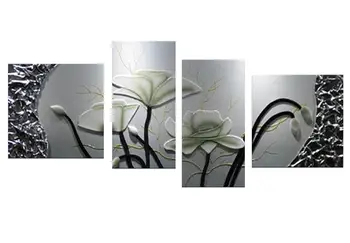 

DIY 5D Diamond Embroidery Flower Icon Friends Gifts Full Square Diamond Painting Kits 4pcs Decor for Living Room