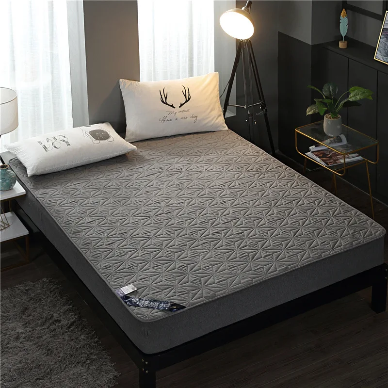 Smooth Waterproof Mattress Protector Cover For Bed Solid White Wetting