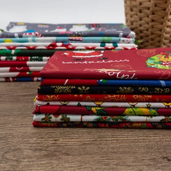 

Christmas Sewing Fabric By Half Yards Bundle Bedding Cotton Fabrics Great For Xmas Handmade Materials 2 Pcs/Set TJ1315
