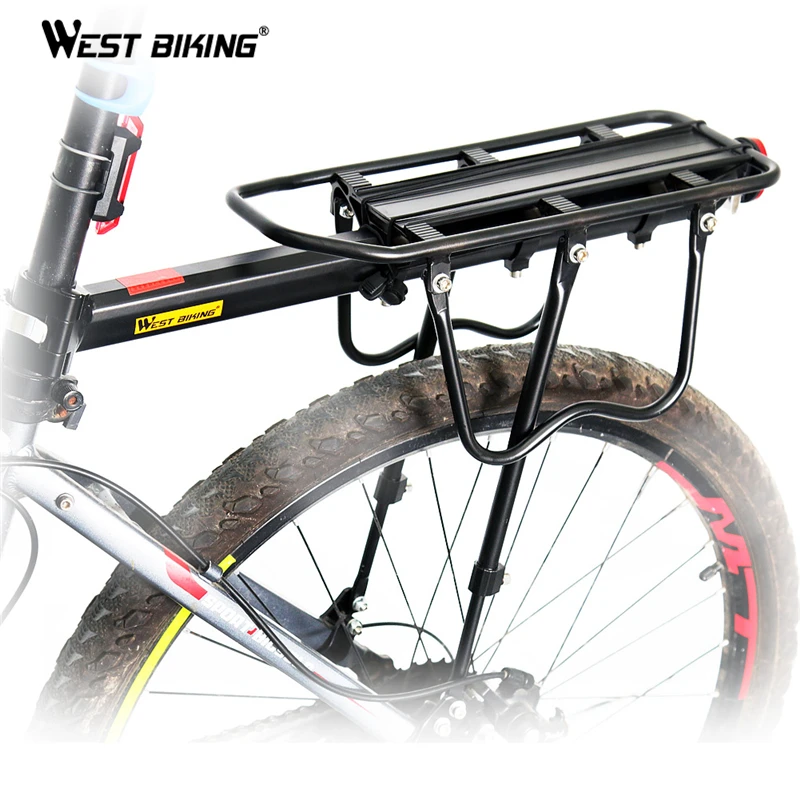 WEST BIKING Bike Rack Aluminum Alloy 50KG Luggage Rear Carrier Trunk for Bicycles MTB Bicycle Rear Shelf Cycling Bicycle Racks