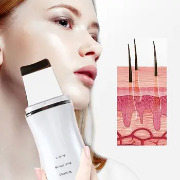 

Ultrasonic Skin Scrubber Ultrasonic Peeling EMS Blackhead Remover Pore Cleaner