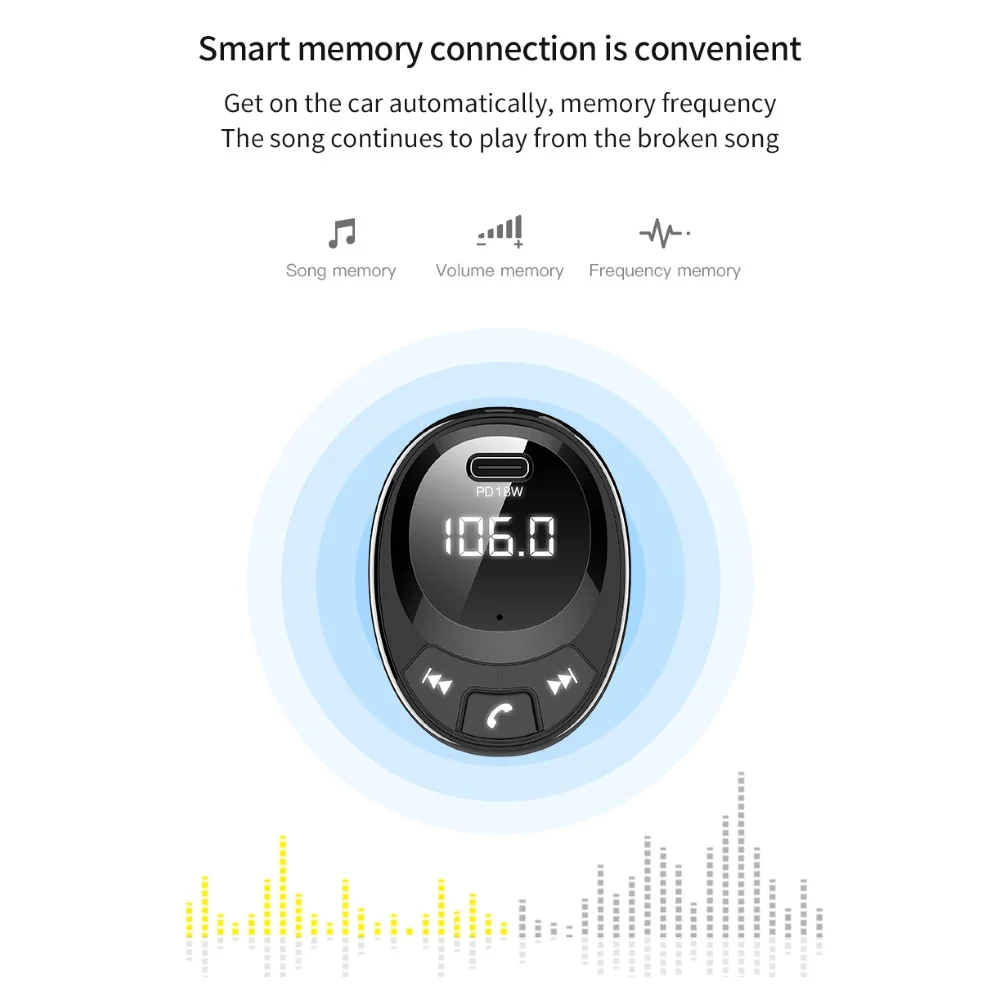 BT09 автомобильный fm-передатчик Bluetooth 5,0 MP3-плеер PD Быстрая зарядка 2 USB адаптер автомобильные аксессуары для интерьера
