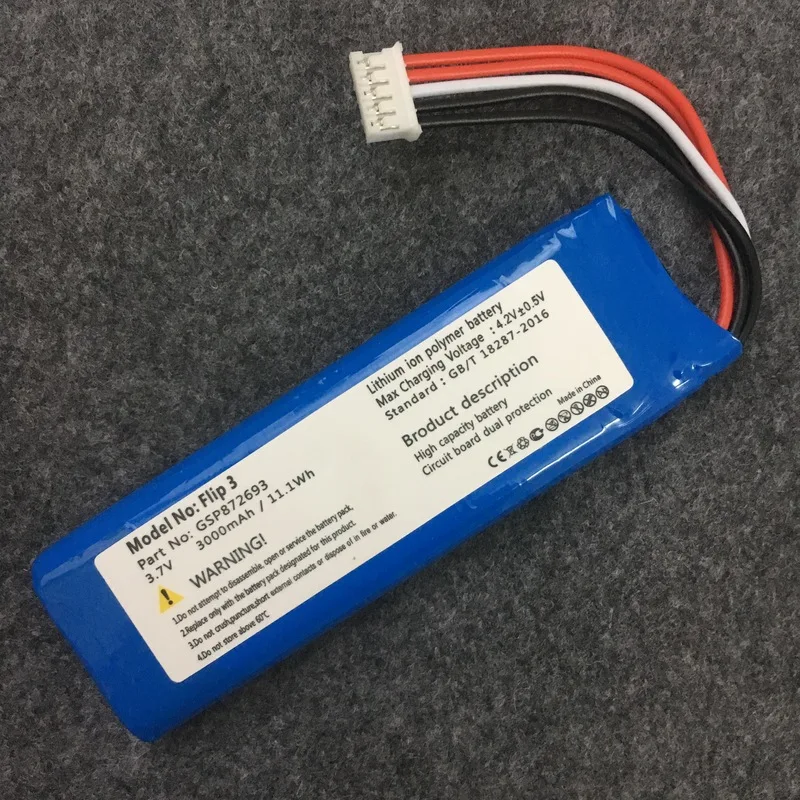 Для JBL Flip 3 Flip3 GSP872693 P763098 03 аккумулятор 3000 мАч|Аккумуляторы для мобильных
