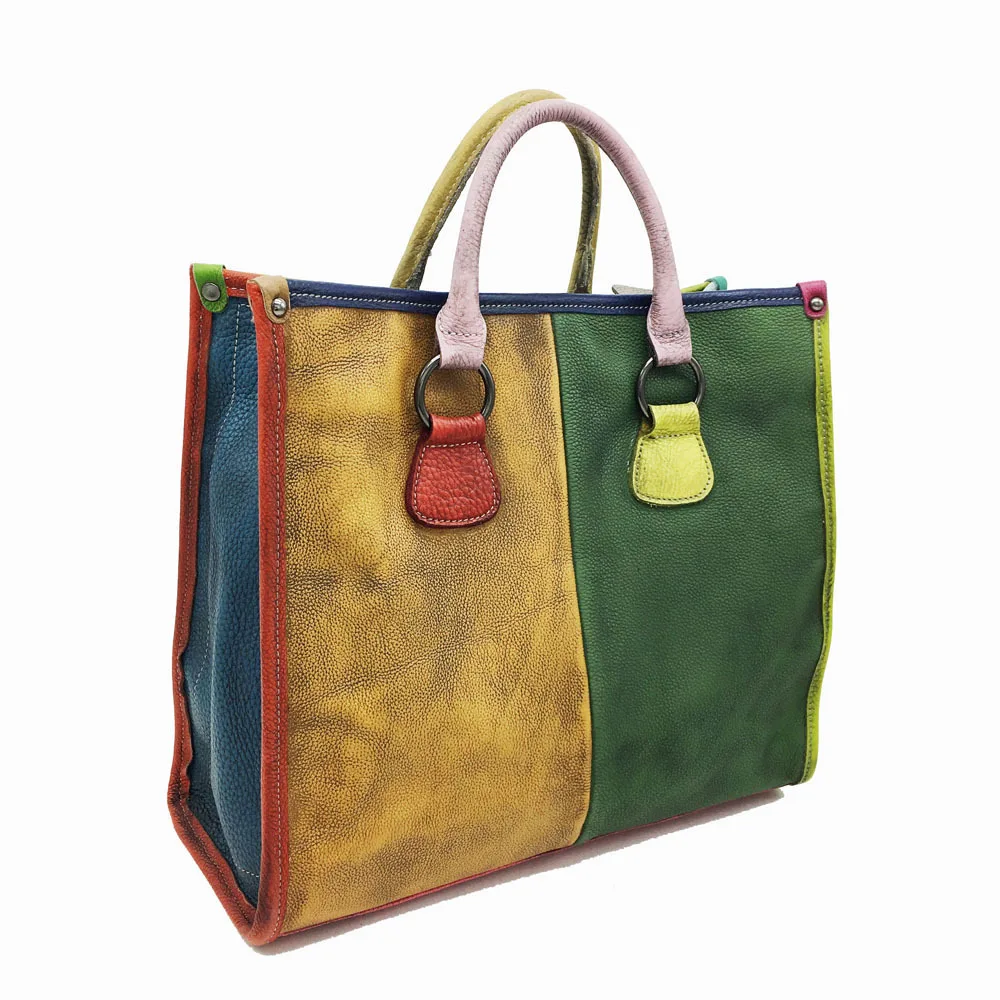 

Women Leather Retro Fashion Shoulder Bag Simple Large Capacity Messenger Bag