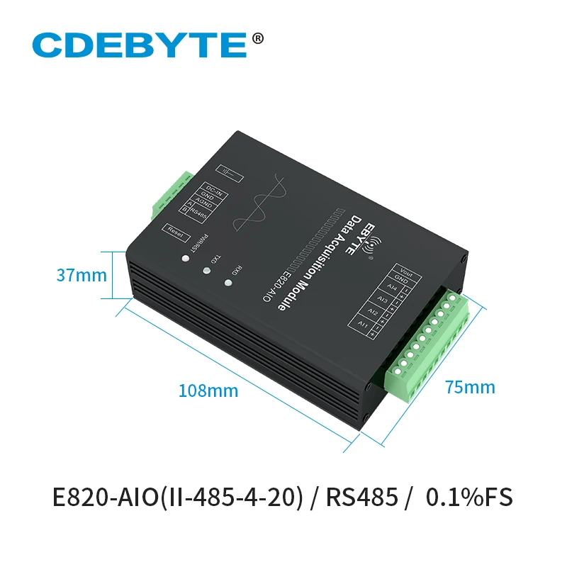 Аналоговый модуль сбора 4 канала 4-20mA Modbus RTU E820-AIO(II-485-4-20) 433 МГц дальний радиочастотный приемопередатчик