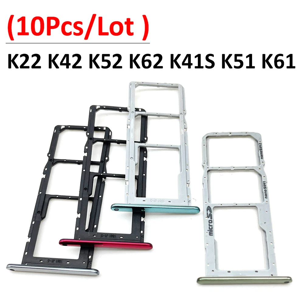 

10Pcs/Lot, SIM Card Tray Slot Holder For LG K22 K42 K52 K62 K41S K51 K61 Replacement Parts