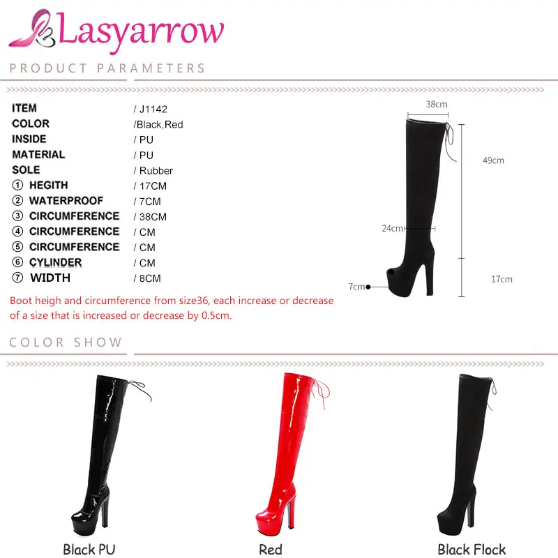 Lasyarrow/женские ботинки г. Большие размеры 33-43, модные женские ботфорты обувь на высоком квадратном каблуке женские черные высокие сапоги