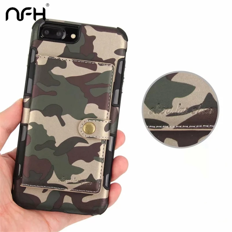 NFH армейский Камуфляжный, силиконовый чехол для iPhone 6 6S Plus чехол на 7 Plus 8 Plus X XR XS MAX кошелек с фоторамка со слотом для карты памяти Чехол
