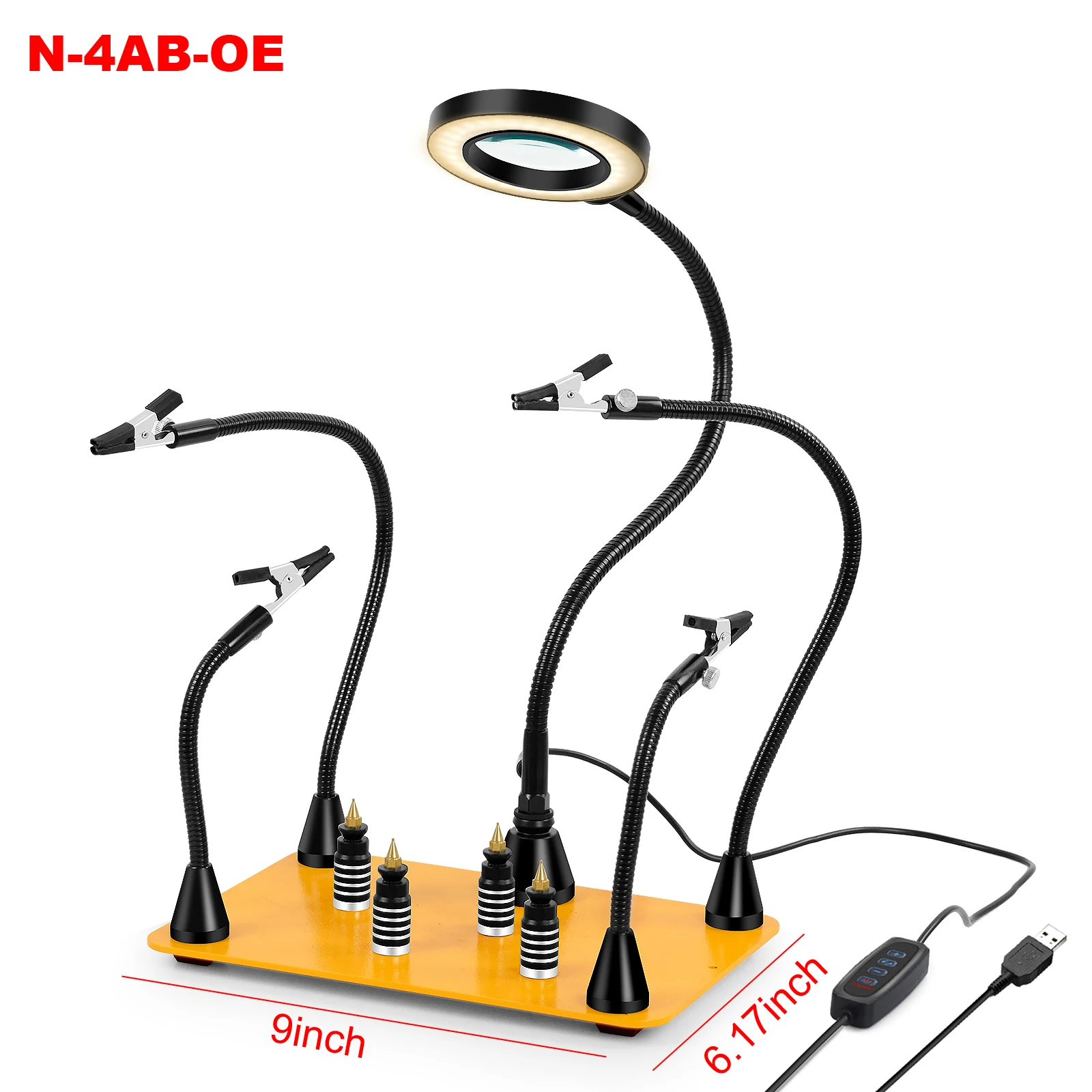 soldering stations NEWACALOX Strong Magnetic Base PCB Holder Third Hand Tool Welding Repair Tool Soldering Stand Heat Gun Bracket Helping Hands cheap stick welder Welding Equipment