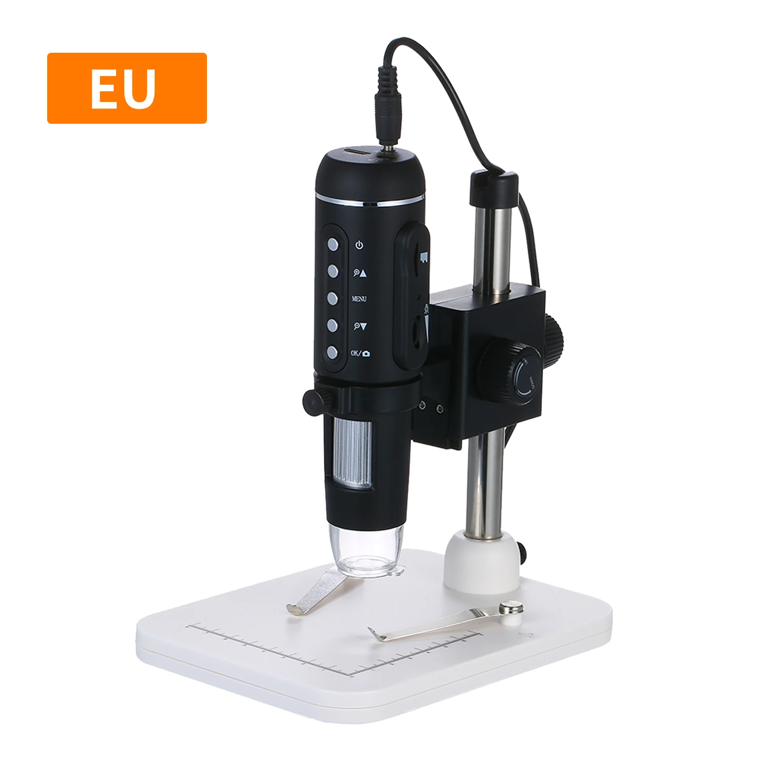 Цифровой микроскоп 1000X USB подставка настольная Лупа увеличительное стекло цифровой зум Лупа паяльный микроскоп для пайки - Цвет: EU PLUG