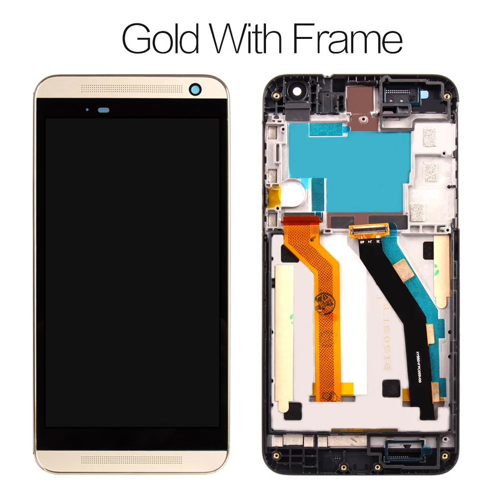 5," для htc One E9 Plus ЖК-сенсорный экран с рамкой для htc One E9 Plus дисплей дигитайзер сборка запасные части - Цвет: Gold with Frame