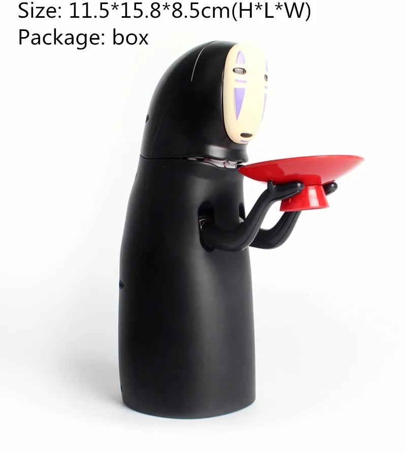 Spirited Away Faceless Man Coin money box Cartoon Anime No Face Man Action Figure Piggy Bank Christmas Gift Toys for Children