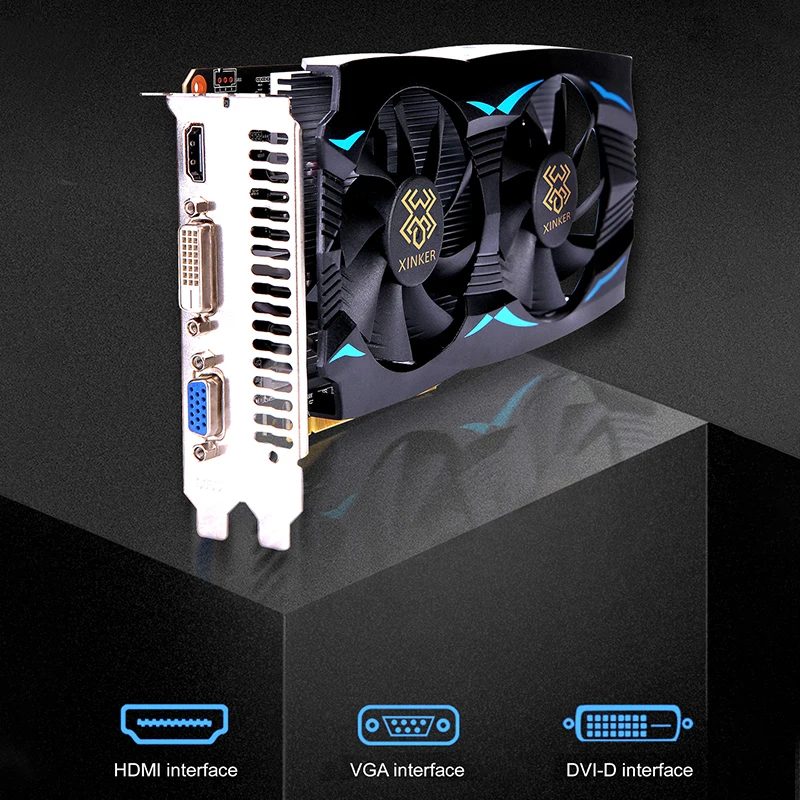 GTX 750TI 2 Гб PCI E GTX750TI 2G 128 бит GDDR5 Express 3 0 PC настольная видеокарта Настольный компьютер