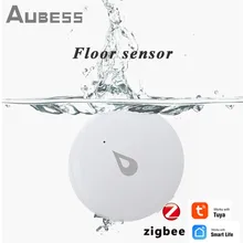 Aubess – détecteur de fuite d'eau Tuya ZigBee, capteur d'inondation, réservoir d'eau complet, alarme de liaison d'eau, Smart Life APP, surveillance à distance