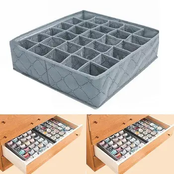

30 Grids Non-woven Scarfs Bra Underwear Socks Storage Large Fabrics Organizer Bedroom Storage Foldable Capacity Box Box E6P0