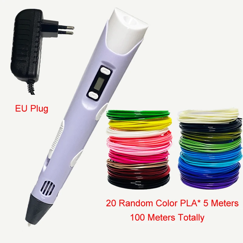 SJLERST Filament de stylo 3D PLA, 10 couleurs, stylo 3D et stylo d