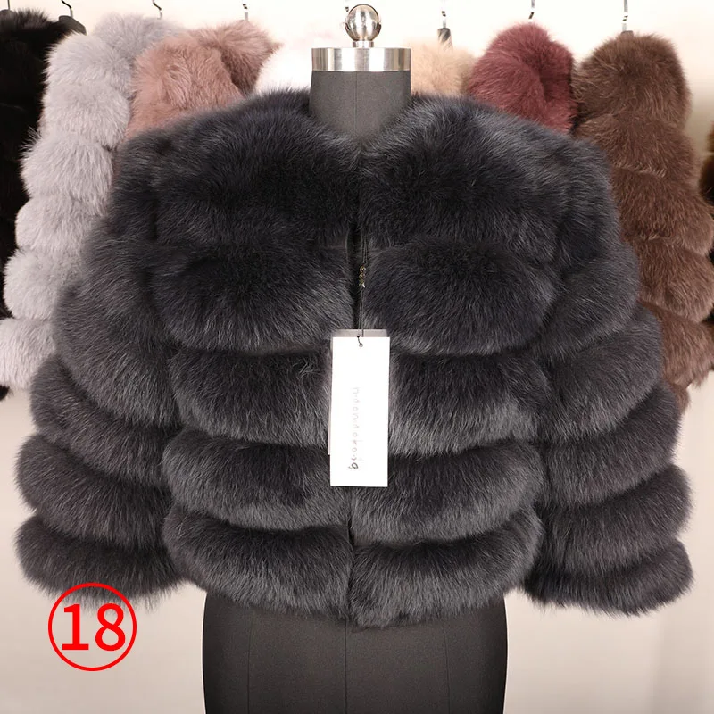 48cm-3 Maomaokong, 50 см, натуральный Лисий мех, пальто для женщин, Зимний натуральный мех, жилет, куртка, модная, Сельма, верхняя одежда, натуральный Лисий мех, жилет, пальто, лиса - Цвет: 48cm-3