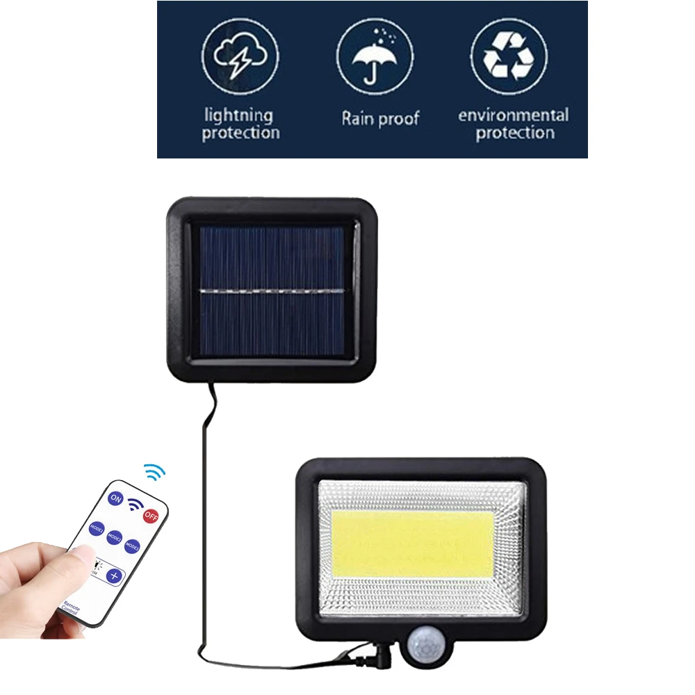 

100 LED solar Powered PIR Motion Sensor Wall lamp Human Body Infrared Light Outdoor Waterproof Home Garden Security Lights seper