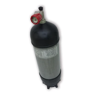 Günstig AC109111 Acecare 9L PCP Paintball Scuba Tank Carbon Faser Zylinder Für Tauchen/Ziel Schießen Mit Rot Ventil & Schutz Stiefel