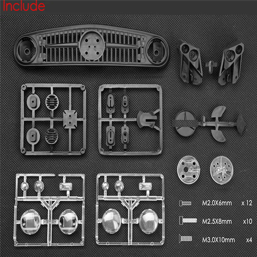 Решетка поворотника задние фонари крышка набор для 1/10 Axial SCX10 II UMG10 4x4/UMG10 6X6 RC автомобилей diy Запчасти Аксессуары