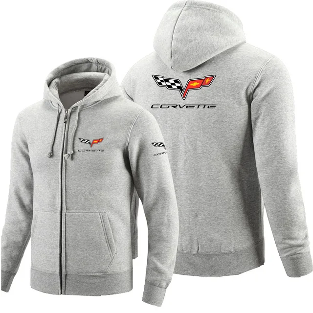 Толстовка на молнии с логотипом для Chevrolet corvette, мужские толстовки на молнии, осенняя толстовка с капюшоном, зимняя длинная модная повседневная одежда q