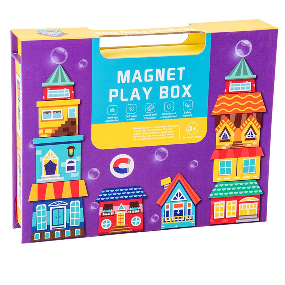 As Shown Дети мультфильм DIY Головоломка 3D дорожка подходящая головоломка игры Игрушка раннего обучения дорожного движения Обучающие игрушки-пазлы для детского подарка - Цвет: As Shown