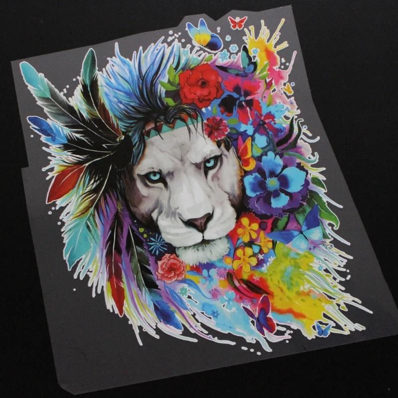 

Lion Pattern Iron On Transfer Printed Sticker for Cloth Heat Print Patch DIY