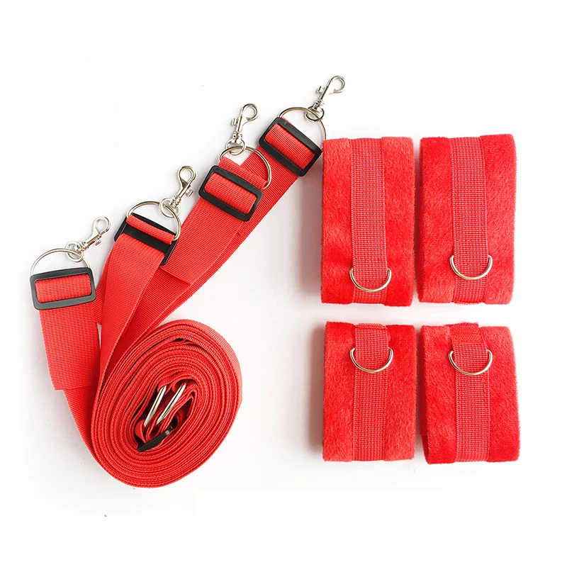 Нейлон плюшевый секс бондаж Сексуальная под кровать ремни ремень SM наручники