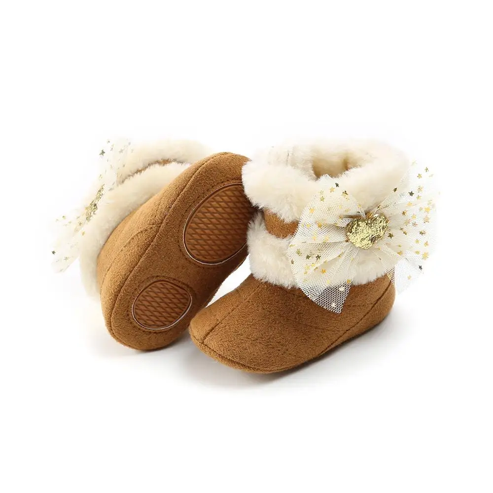 Хаки Newborn Infant Baby Boy Winter Thicken Boots Keep Warm Cotton Shoes Causal Baby Shoes Soft Rubber Sole Non-slip Shoes 0-18M - Цвет: Хаки