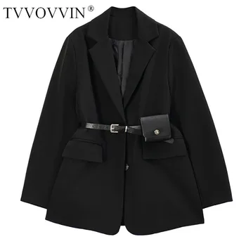

loose Women Black Split Joint Temperament Blazer New Lapel Long Sleeve Loose Fit Jacket Fashion Tide Spring Autumn 2020 1R733