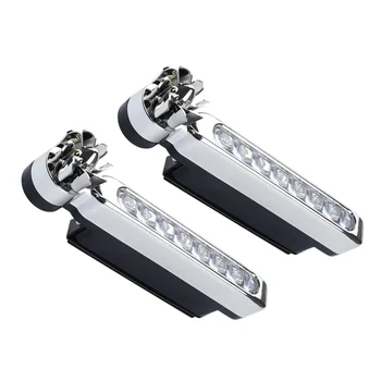 

1 Pair of 8-LEDs Universal Car Wind Power Daytime Running Light Auto Exterior Net Lamp (Blue)