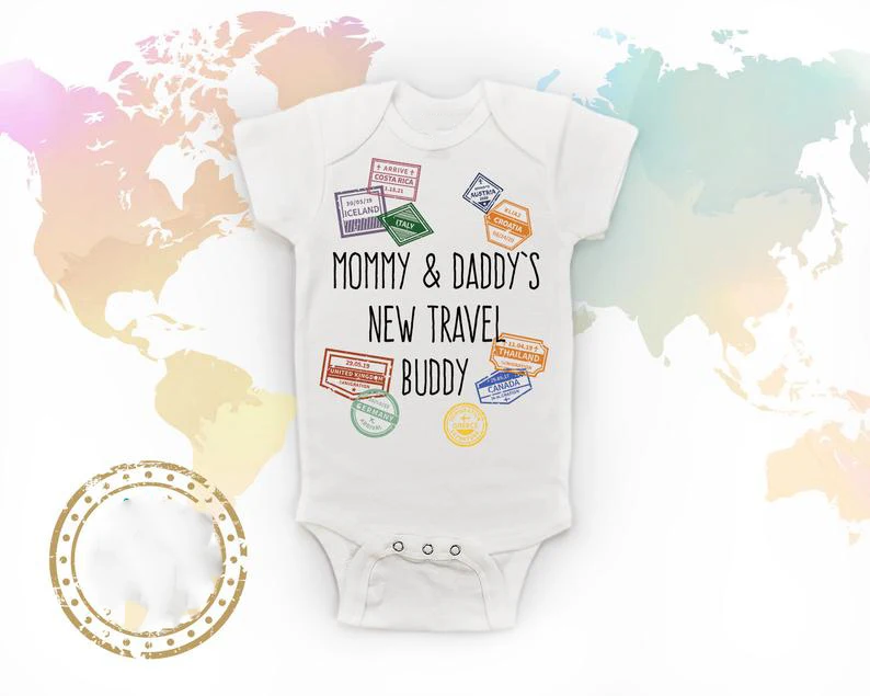 Body Papa Et Maman Nouveau Compagnon De Voyage Cadeau De Fete Prenatale Timbres De Passeport Cadeau Pour Nouveau Ne Aliexpress