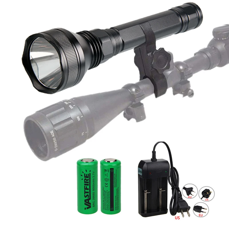 

Military Tactical Flashlights XH P50 LED Hunting Weapon Light Super Bright Camping Hiking Torch Refle Scope Mount 26650 Battery