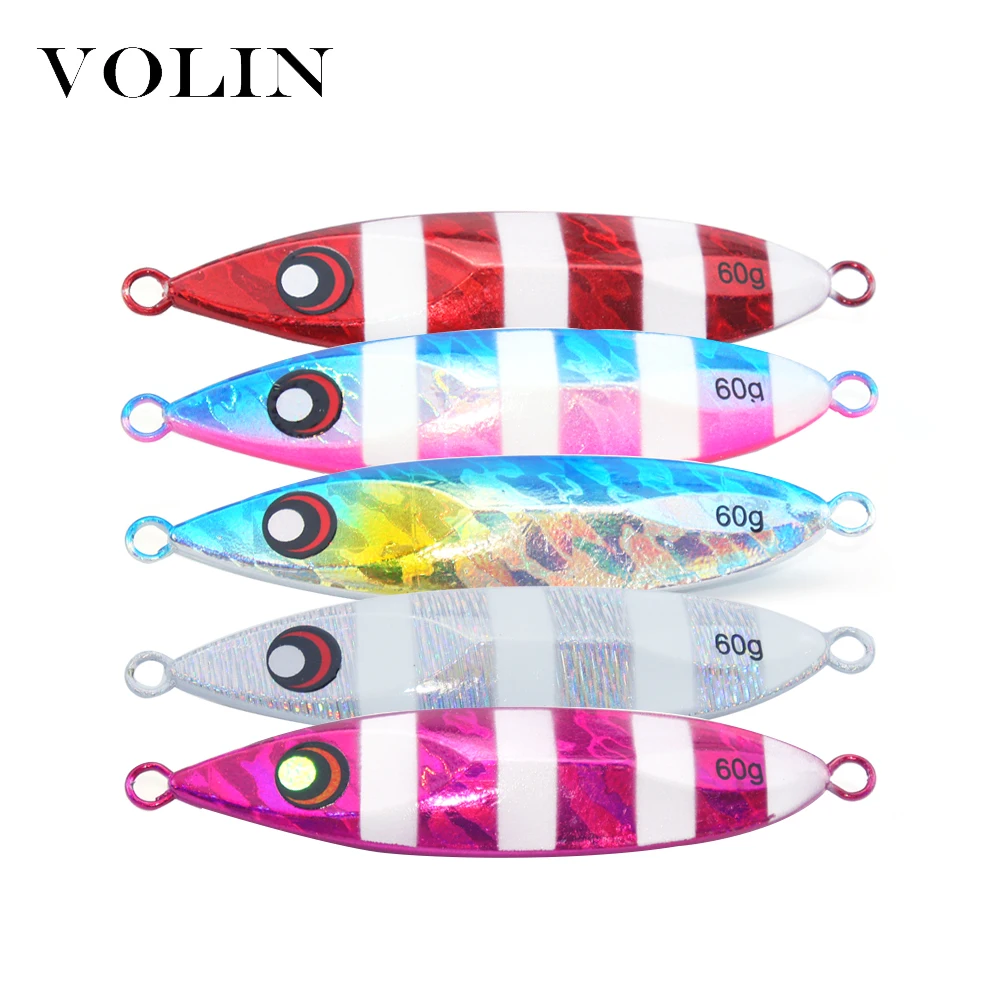 

JEKEKU 1pc NEW Slow Jigging Lure 40g 60g 80g 100g 120g Metal Jig Fish Sea Bass Fishing Lure Artificial Bait Minnow