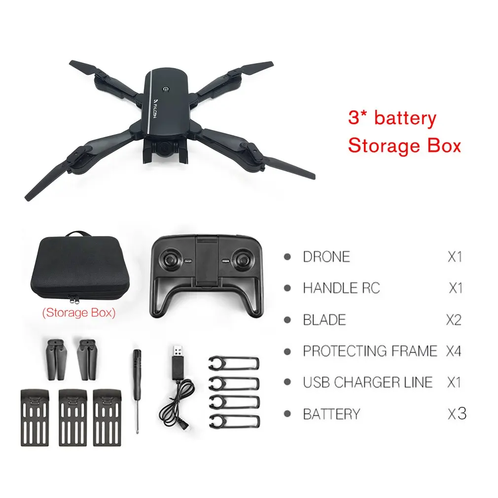 M1808 WiFi FPV Радиоуправляемый Дрон 4K камера Оптическое позиционирование потока HD Двойная камера антенна видео RC авиационный самолет детские игрушки - Цвет: black 3B bag