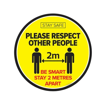 

5pcs/10pcs/20pcs Universal Floor Sticke Social Distancing Shop Ground Sticker Sign Ultra-tough Anti-Slip Keep Safe