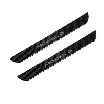 

Car Carbon Fiber Door Sills Wrap Protection Carbon Fiber Stickers,Modified Decorative Car Door Sills Protection Kit Real Carbon