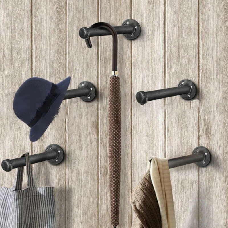 

Shelving Bracket iron Water Pipe Design Furniture Hardware Tools Steam Punk Wall Mounted Home bedroom decorations